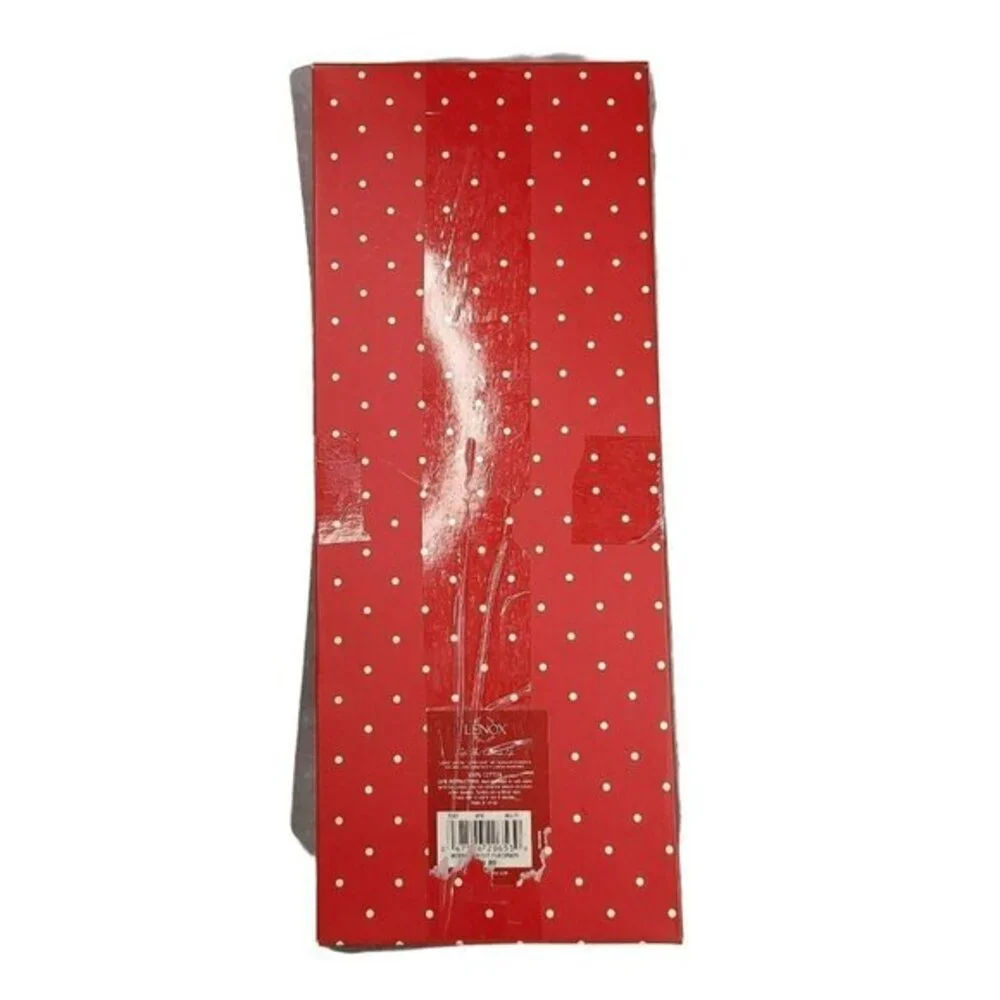 Lenox Placemats Merry‎ And Bright Christmas Ornament Red Set of 4 New in Box